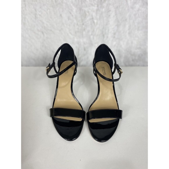MICHAEL Michael Kors Simone Dress Sandals Black Patent Leather NIB - Picture 3 of 8